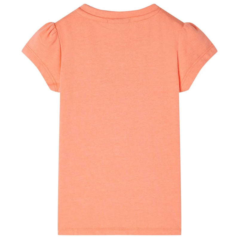 Afbeelding laden in galerijviewer, VidaXL Kindershirt met kapmouwen 104 neonoranje

