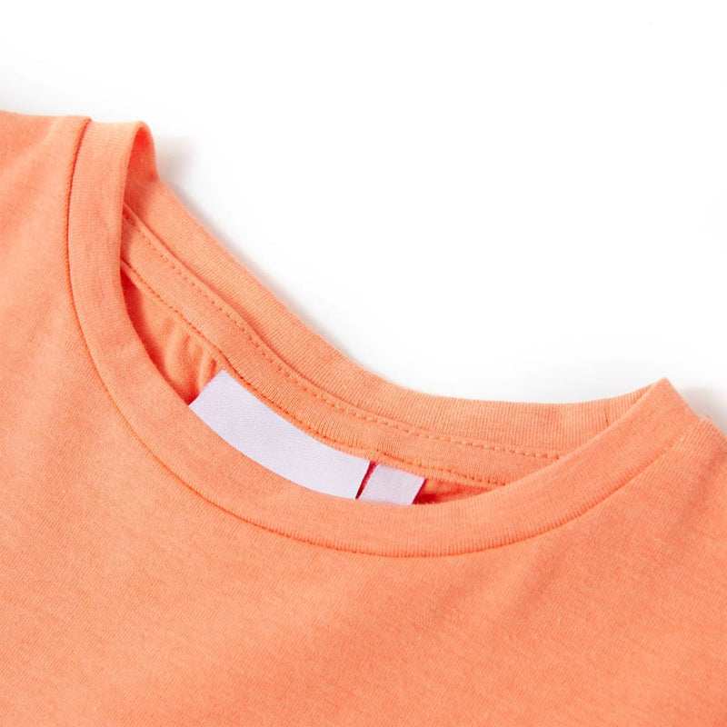 Afbeelding laden in galerijviewer, VidaXL Kindershirt met kapmouwen 104 neonoranje
