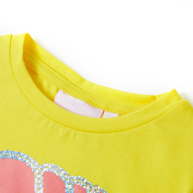Afbeelding laden in galerijviewer, VidaXL Kindershirt 92 geel
