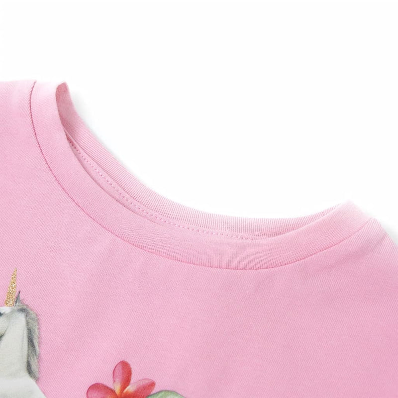 Afbeelding laden in galerijviewer, Vidaxl kindershirt met korte mouwen 104 felroze
