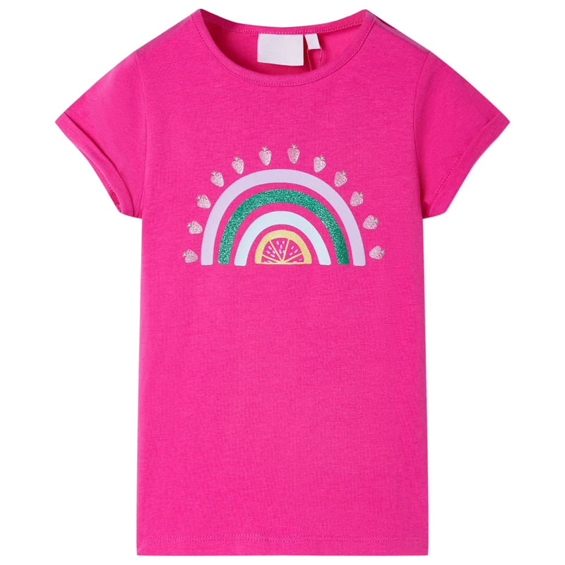 Afbeelding laden in galerijviewer, Vidaxl kindershirt 128 donkerroze
