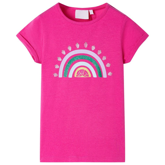 Vidaxl kindershirt 128 donkerroze