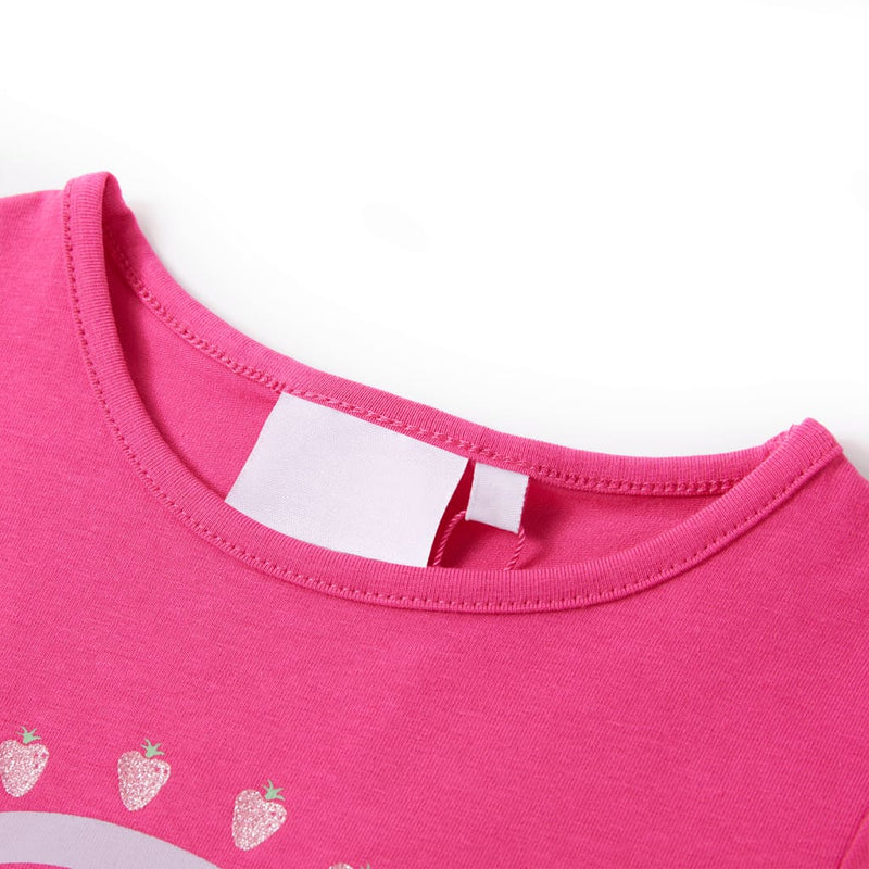 Afbeelding laden in galerijviewer, Vidaxl kindershirt 128 donkerroze
