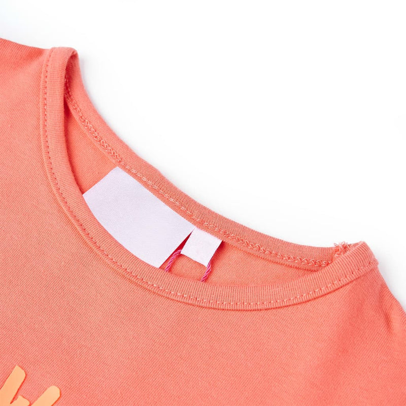Afbeelding laden in galerijviewer, VidaXL Kindershirt 104 koraalkleurig

