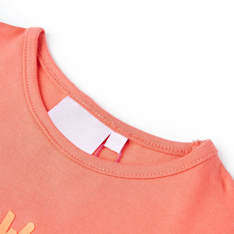 Afbeelding laden in galerijviewer, VidaXL Kindershirt 128 koraalkleurig
