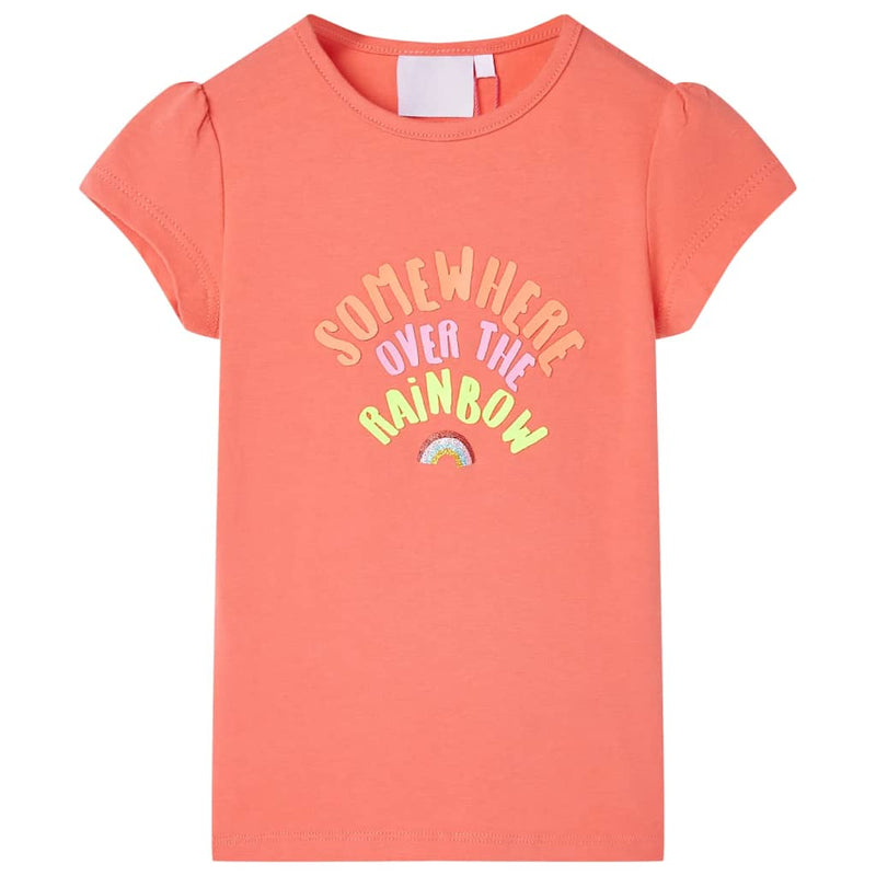 Afbeelding laden in galerijviewer, VidaXL Kindershirt 140 koraalkleurig

