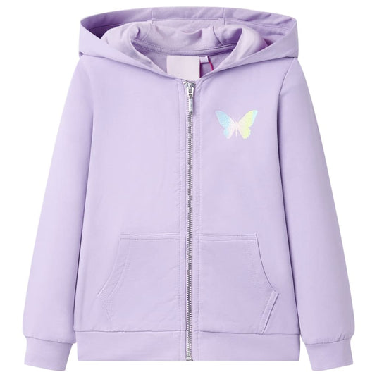 Vidaxl kindervest met capuchon 116 lila
