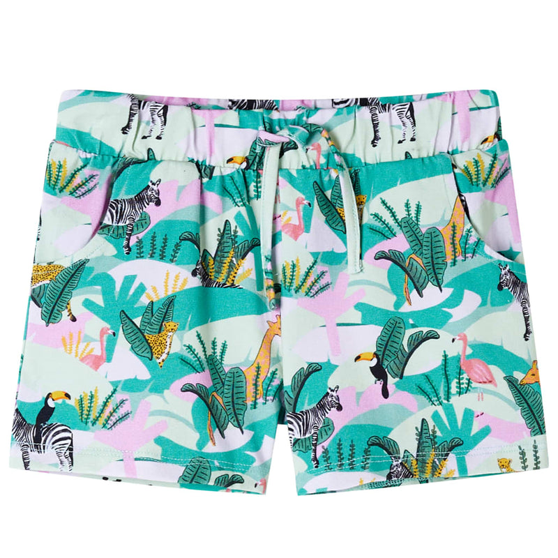 Afbeelding laden in galerijviewer, VidaXL Kindershorts met trekkoord 116 lichtmintkleurig
