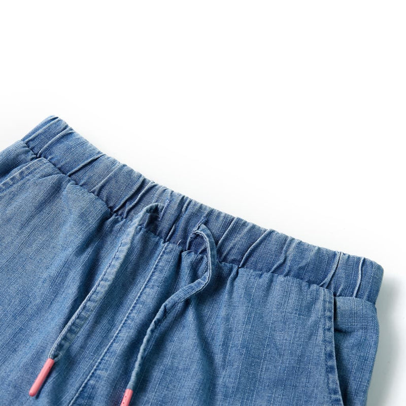 Afbeelding laden in galerijviewer, VidaXL Kindershorts 92 denimblauw
