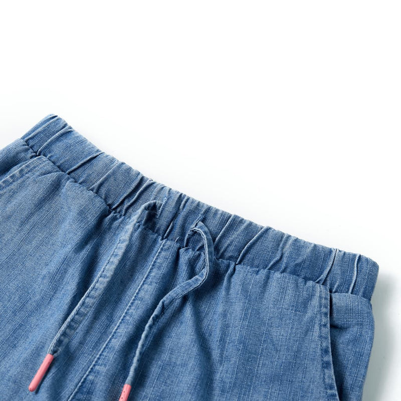 Afbeelding laden in galerijviewer, Vidaxl kindershorts 140 denimblauw
