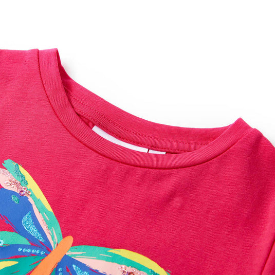 Vidaxl kindershirt 116 felroze