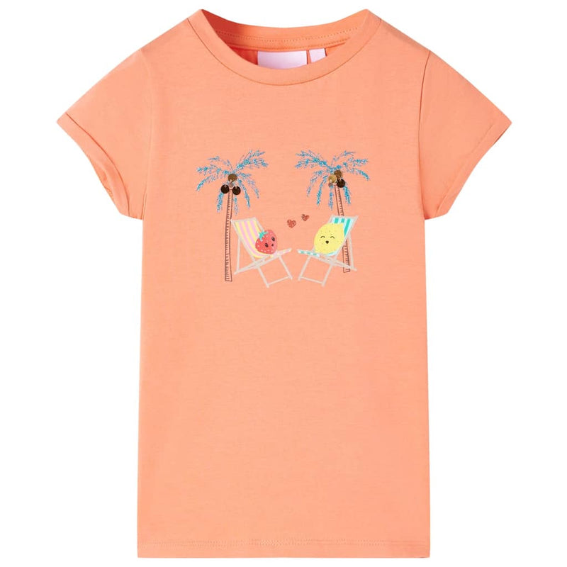 Afbeelding laden in galerijviewer, Vidaxl kindershirt 128 perzikkleurig
