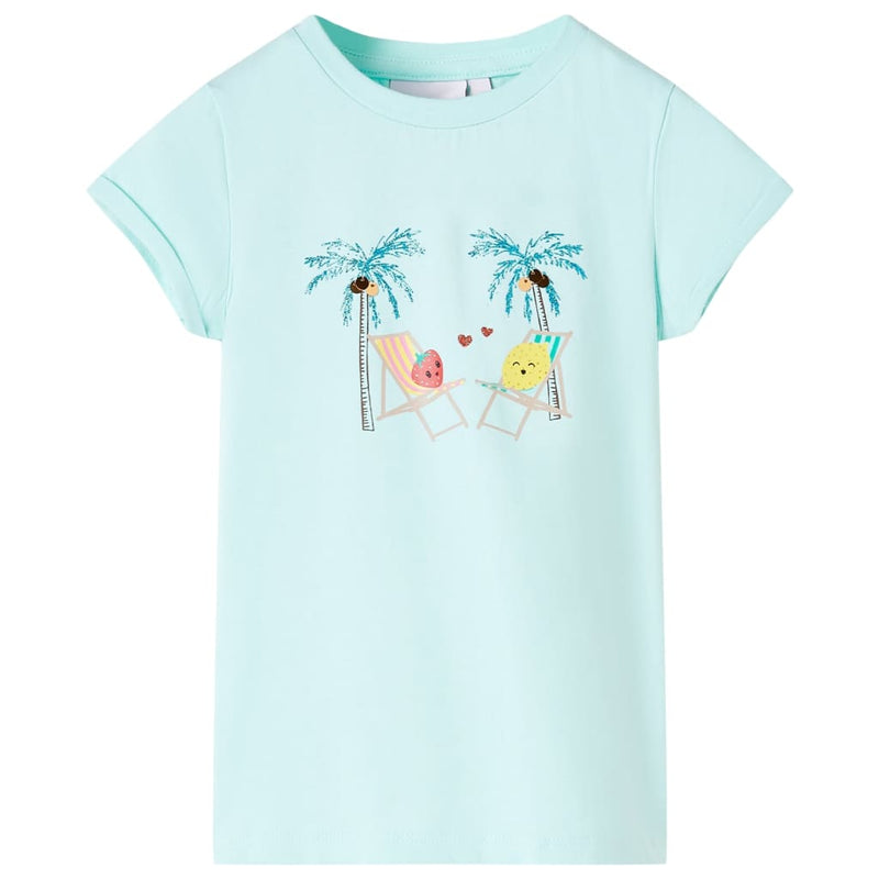 Afbeelding laden in galerijviewer, Vidaxl kindershirt 128 lichtzeeblauw
