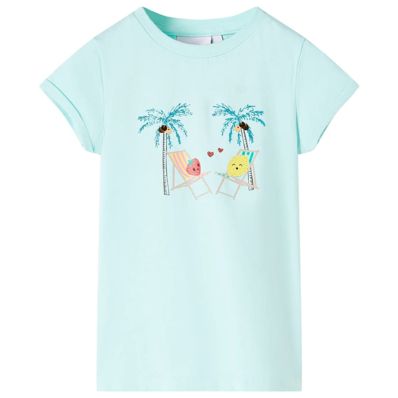 Afbeelding laden in galerijviewer, Vidaxl kindershirt 140 lichtzeeblauw
