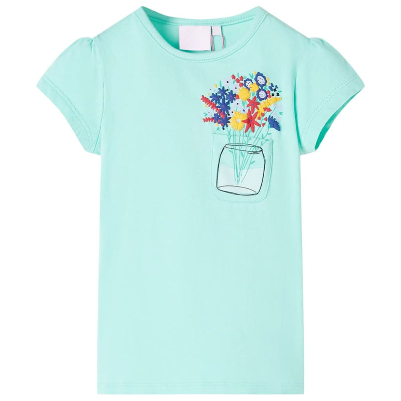 Afbeelding laden in galerijviewer, Vidaxl kindershirt 128 lichtmint
