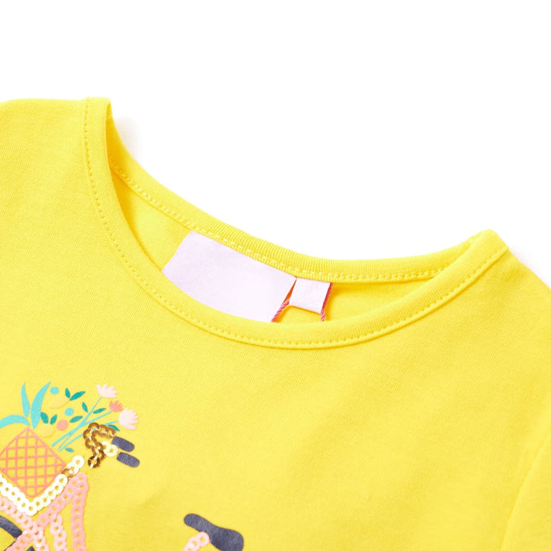 Afbeelding laden in galerijviewer, Vidaxl kindershirt 128 geel
