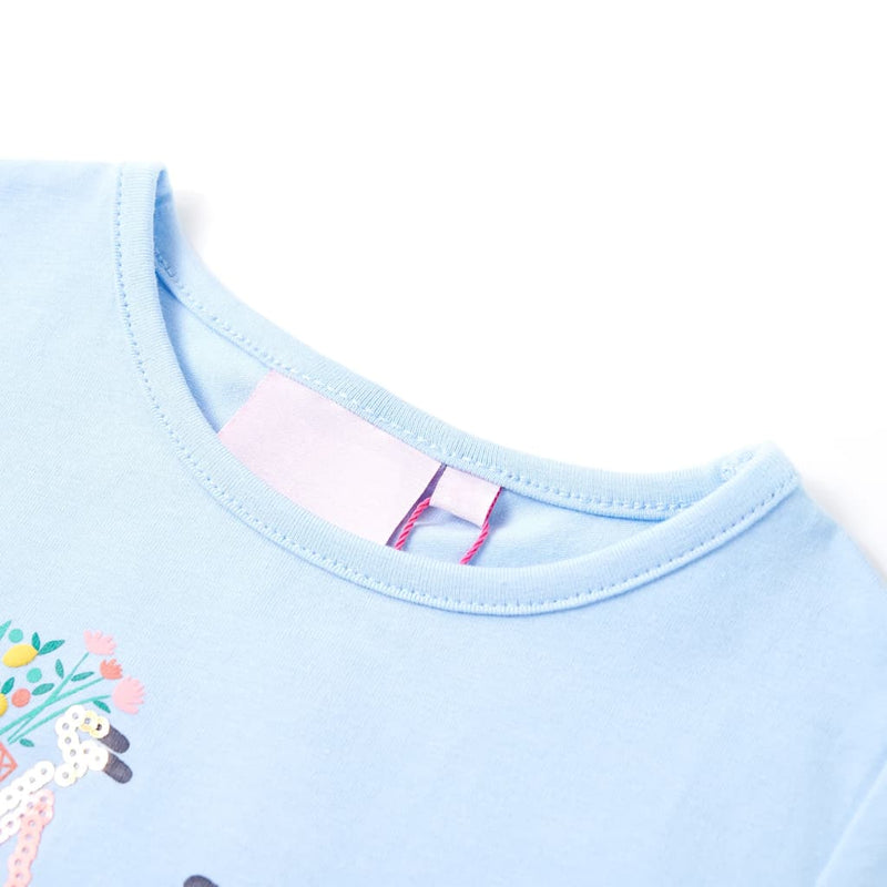 Afbeelding laden in galerijviewer, Vidaxl kindershirt 128 lichtblauw
