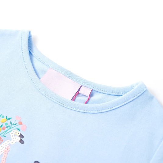 Vidaxl kindershirt 128 lichtblauw
