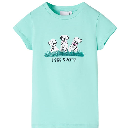 Vidaxl kindershirt 128 lichtmint