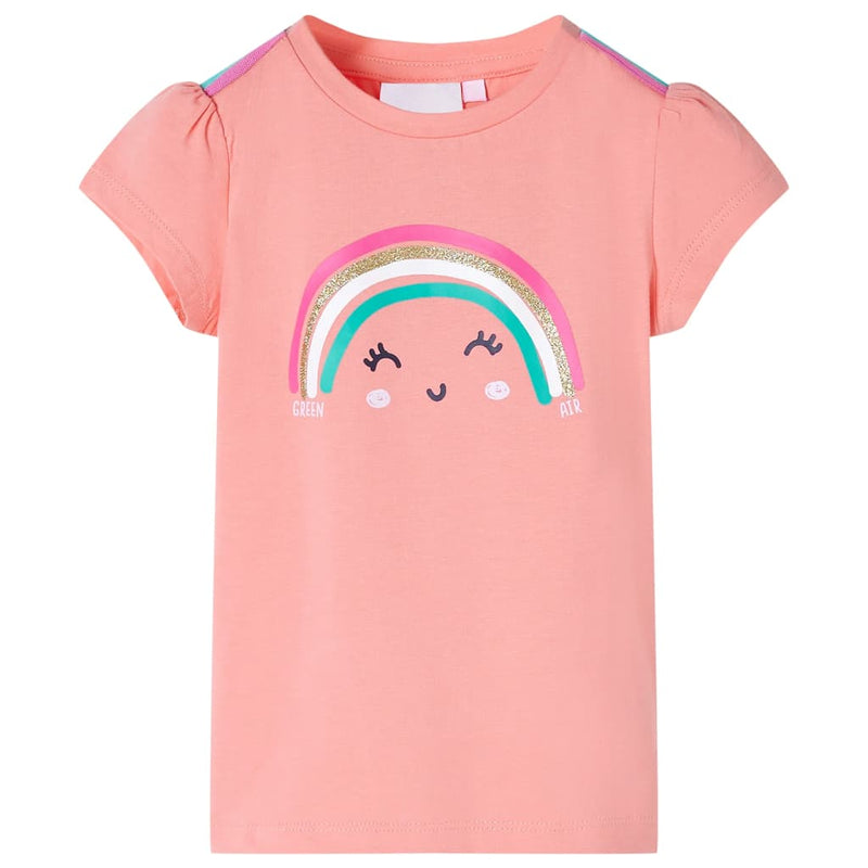 Afbeelding laden in galerijviewer, Vidaxl kindershirt 140 lichtkoraalkleurig
