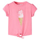 VidaXL Kindershirt 128 fluorescerend felroze