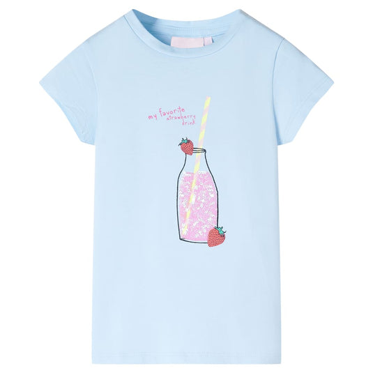 VidaXL Kindershirt 92 zachtblauw