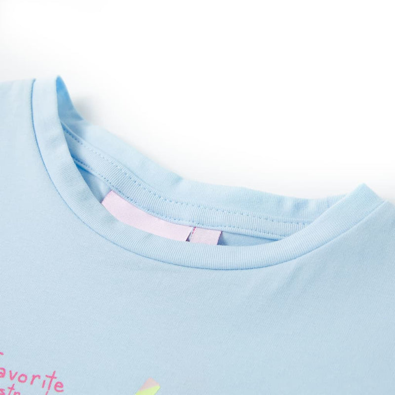 Afbeelding laden in galerijviewer, Vidaxl kindershirt 128 zachtblauw
