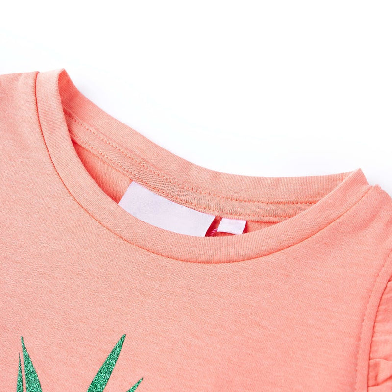 Afbeelding laden in galerijviewer, VidaXL Kindershirt 92 neonkoraal

