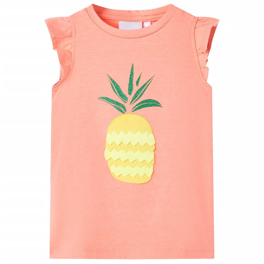 VidaXL Kindershirt 104 neonkoraal
