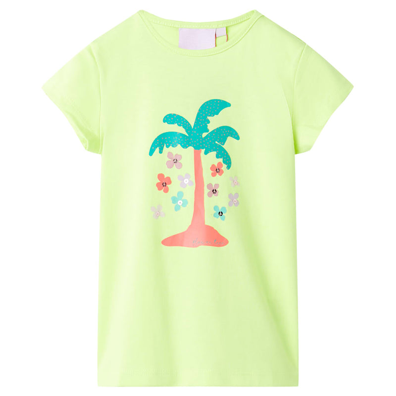Afbeelding laden in galerijviewer, VidaXL Kindershirt 92 fluorescerend geel
