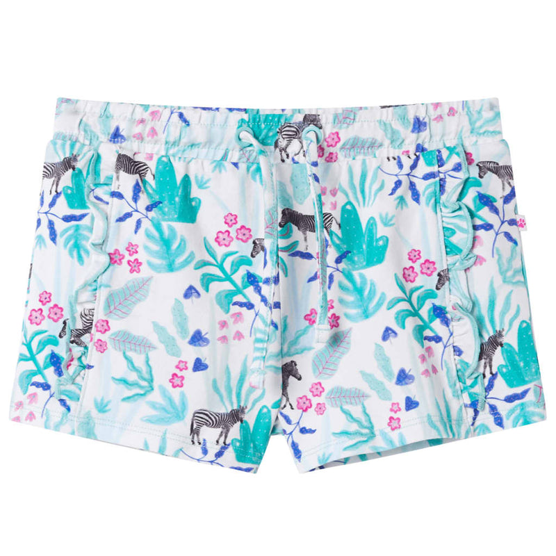 Afbeelding laden in galerijviewer, VidaXL Kindershorts met trekkoord 116 ecru en donkermint
