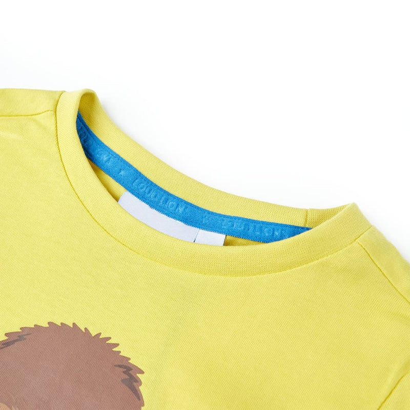 Afbeelding laden in galerijviewer, VidaXL Kindershirt met korte mouwen 128 geel
