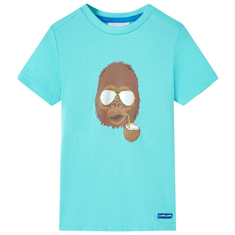 Afbeelding laden in galerijviewer, VidaXL Kindershirt met korte mouwen 92 zeeblauw
