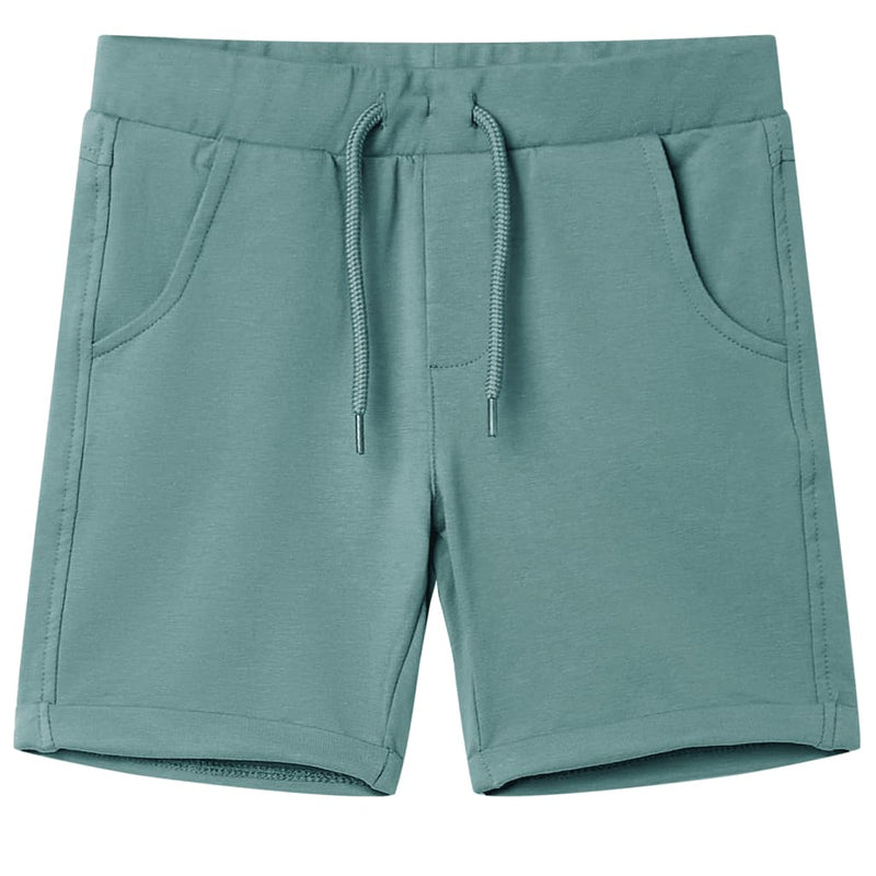 Afbeelding laden in galerijviewer, Vidaxl kindershorts met trekkoord 104 oudpetrol
