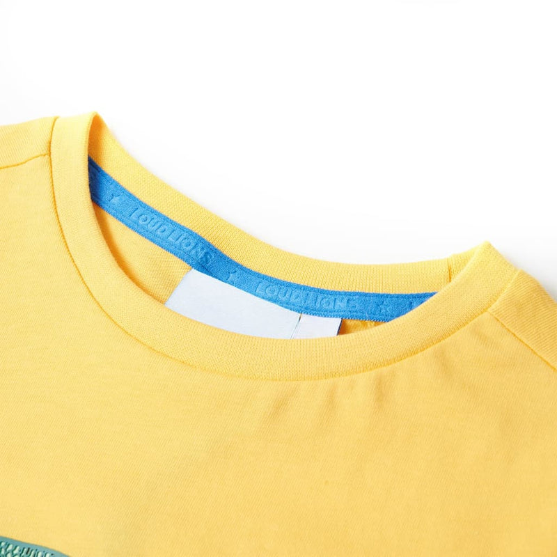 Afbeelding laden in galerijviewer, VidaXL Kindershirt 116 lichtokerkleurig

