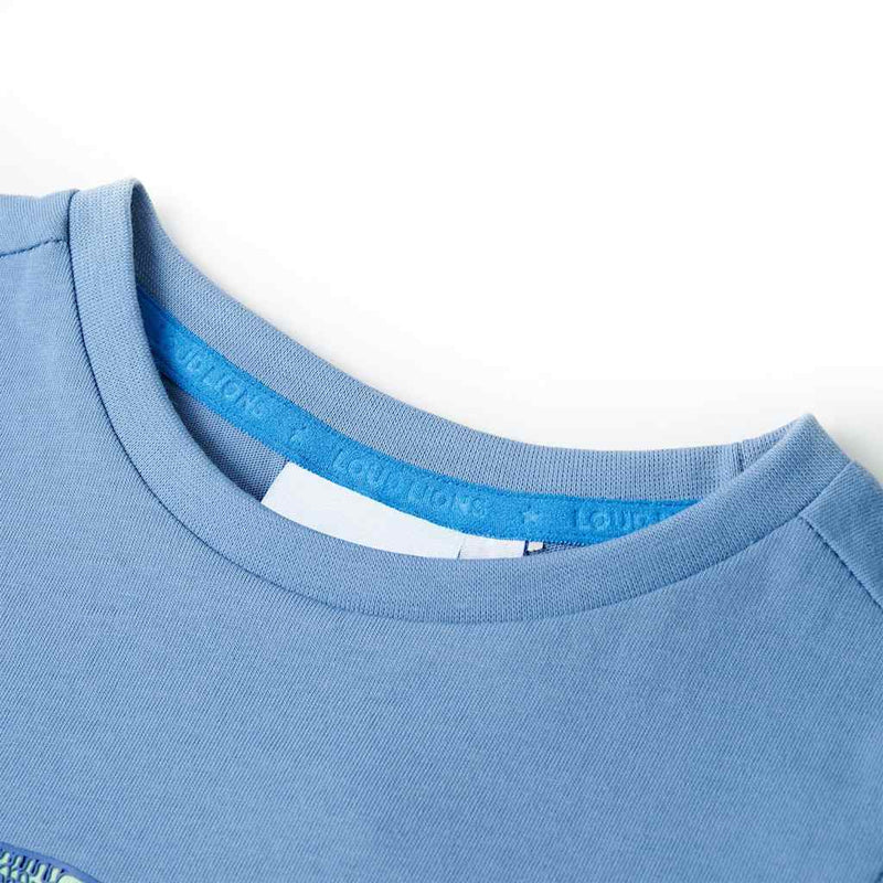 Afbeelding laden in galerijviewer, Vidaxl kindershirt 140 middelblauw
