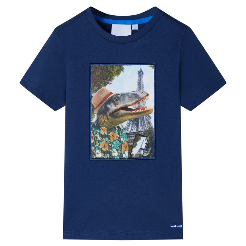 Afbeelding laden in galerijviewer, VidaXL Kindershirt 92 donkerblauw
