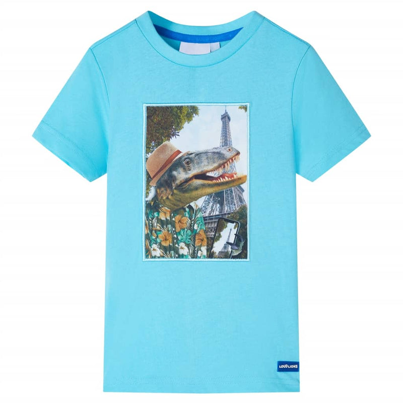 Afbeelding laden in galerijviewer, VidaXL Kindershirt 140 zeeblauw
