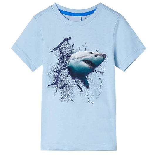 VidaXL Kindershirt 128 lichtblauw