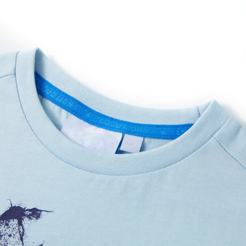 Afbeelding laden in galerijviewer, VidaXL Kindershirt 128 lichtblauw
