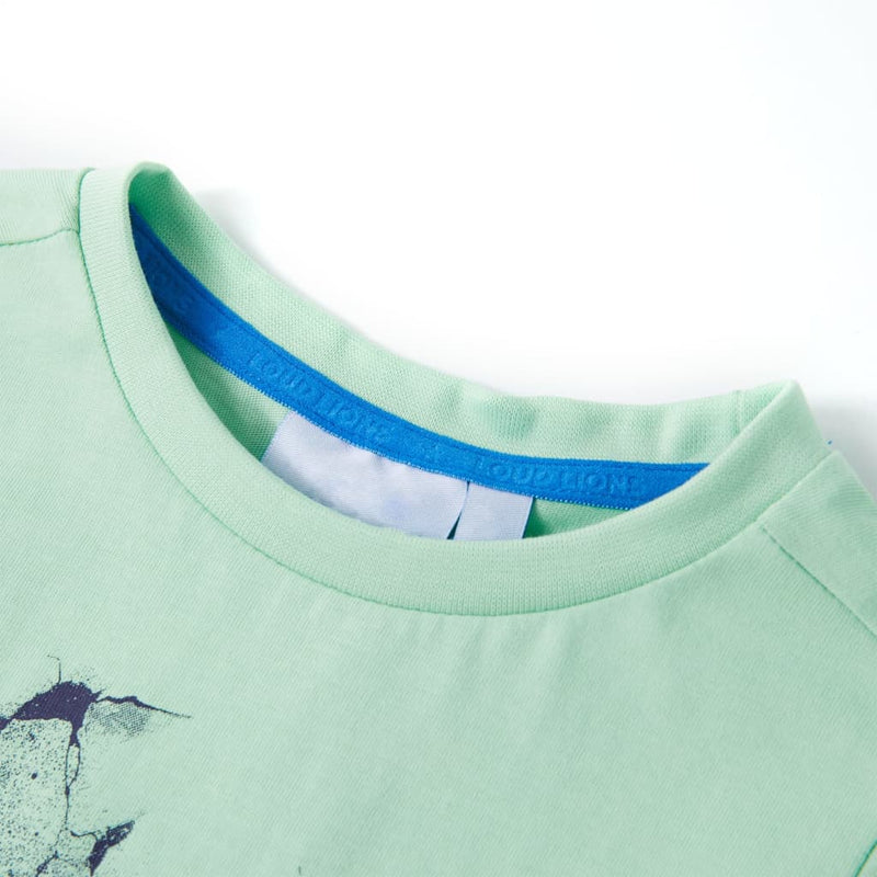 Afbeelding laden in galerijviewer, VidaXL Kindershirt 128 lichtgroen
