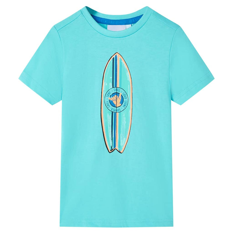 Afbeelding laden in galerijviewer, Vidaxl kids't-shirt with short sleeves ecru 92 aquamarine 116
