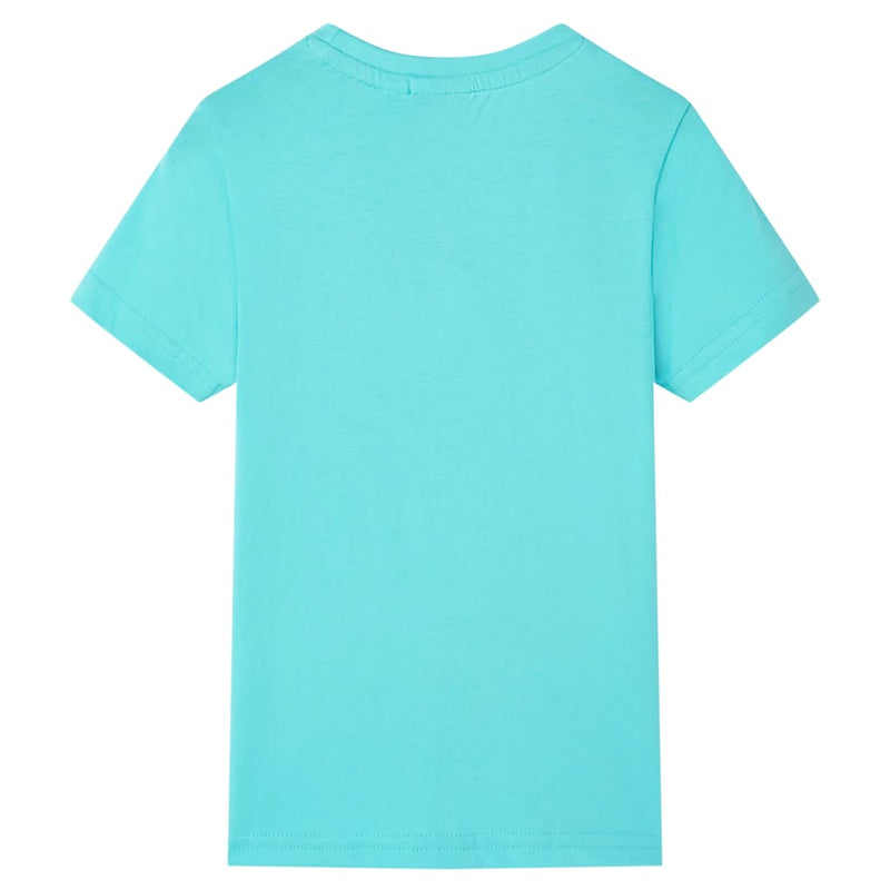 Afbeelding laden in galerijviewer, Vidaxl kids't-shirt with short sleeves ecru 92 aquamarine 116
