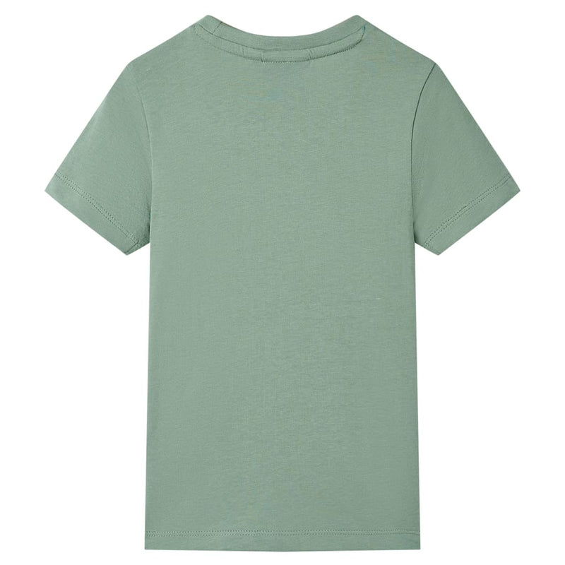 Afbeelding laden in galerijviewer, VidaXL Kindershirt met korte mouwen 116 kakikleurig
