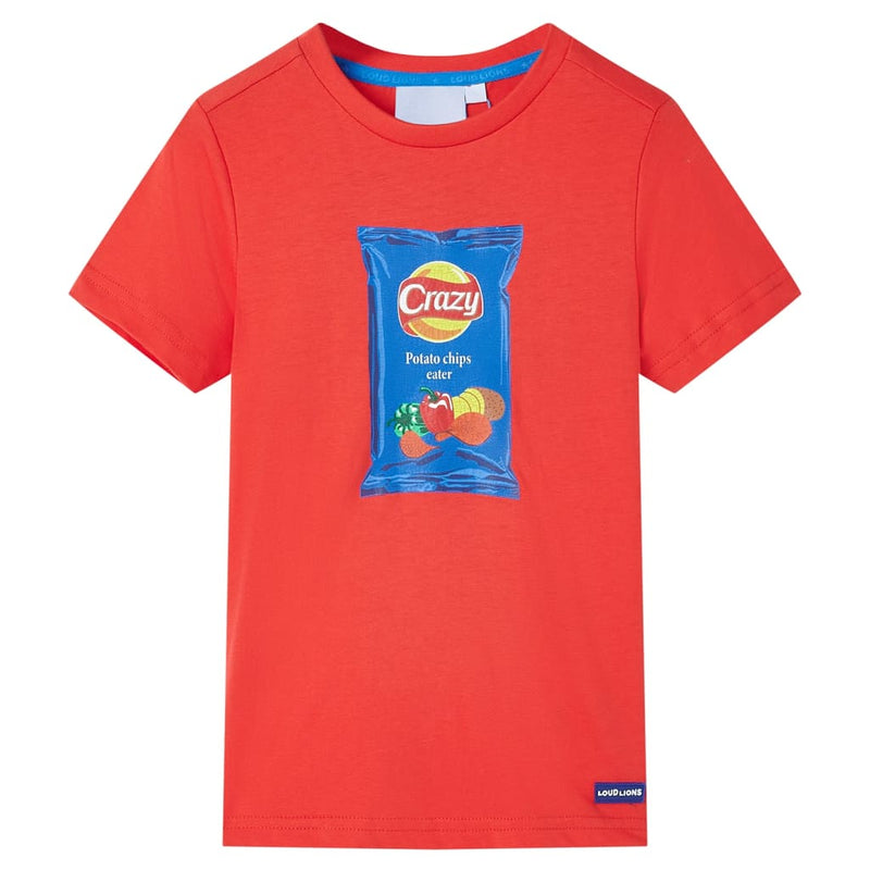 Afbeelding laden in galerijviewer, VidaXL Kindershirt met korte mouwen 140 rood
