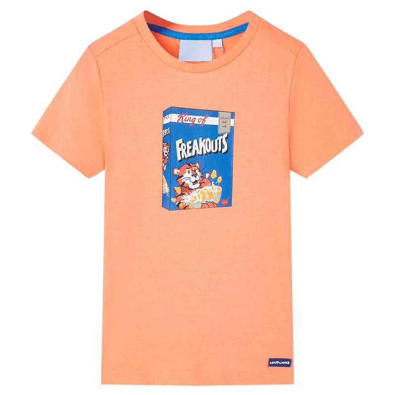 Afbeelding laden in galerijviewer, VidaXL Kindershirt met korte mouwen 128 neonoranje
