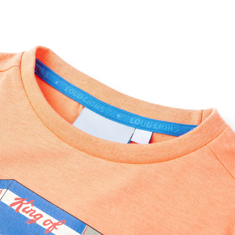 Afbeelding laden in galerijviewer, VidaXL Kindershirt met korte mouwen 128 neonoranje
