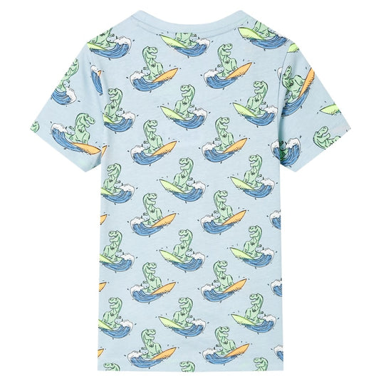 Vidaxl kinderpyjama met korte mouwen 140 lichtblauw