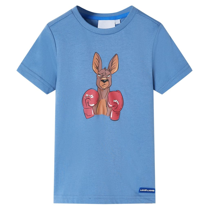 Afbeelding laden in galerijviewer, VidaXL Kindershirt met korte mouwen 104 middenblauw
