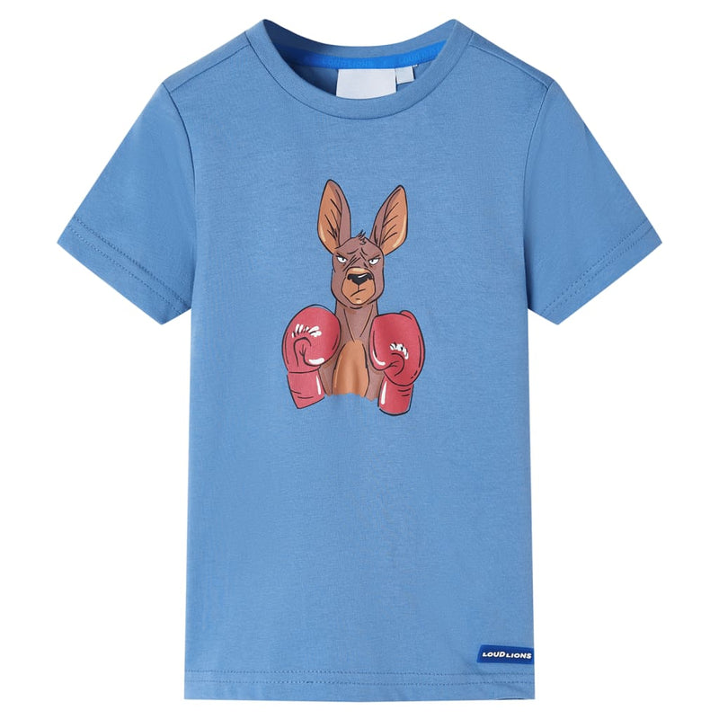 Afbeelding laden in galerijviewer, VidaXL Kindershirt met korte mouwen 140 middenblauw
